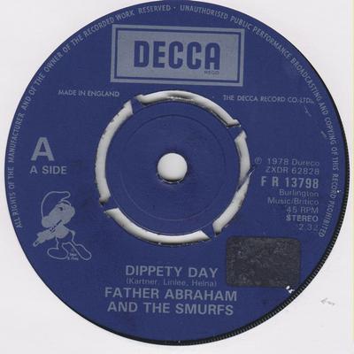 7inch Record VADER ABRAHAM & THE SMURFS - Dippety Day FR13798 Decca 1978 UK Pop Used