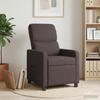 Massage Recliner Dark Brown Polyester