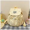 Schoolbag Bow Polka Dot Drawstring Backpack Women's New High-value Cute Student Commuting Schoolbag Leisure Travel Backpack