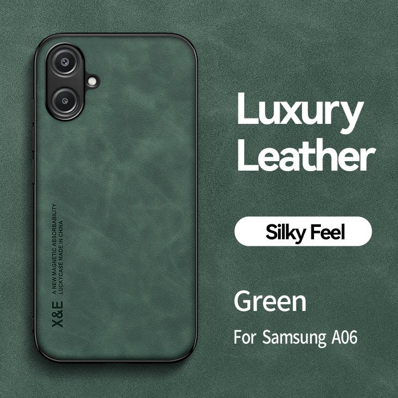 

Чохол для Samsung Galaxy A06, шкіряний магнітний силіконовий ударостійкий чохол для телефону Sumsung A06 A 06 Galaxy A06 6.7 дюйма, задня кришка For Galaxy A06 (4G)