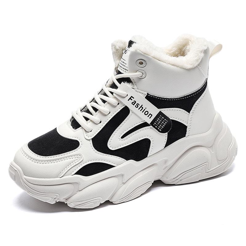 Buty zimowe nowe zimowe ciepłe bawełniane buty na platformie z grubą podeszwą buty taty ins