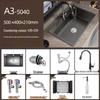 TLXT Nano Black 304 Stainless Steel Kitchen Sink with Faucet