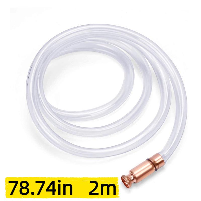 

Комплект сифонного насоса с медным наконечником - Самовсасывающий экстрактор топлива для бензина/масла, Ручной перекачивающий шланг с герметичным уплотнением, Аварийный для автомобильного бака и бочки Copper Nozzle 2M