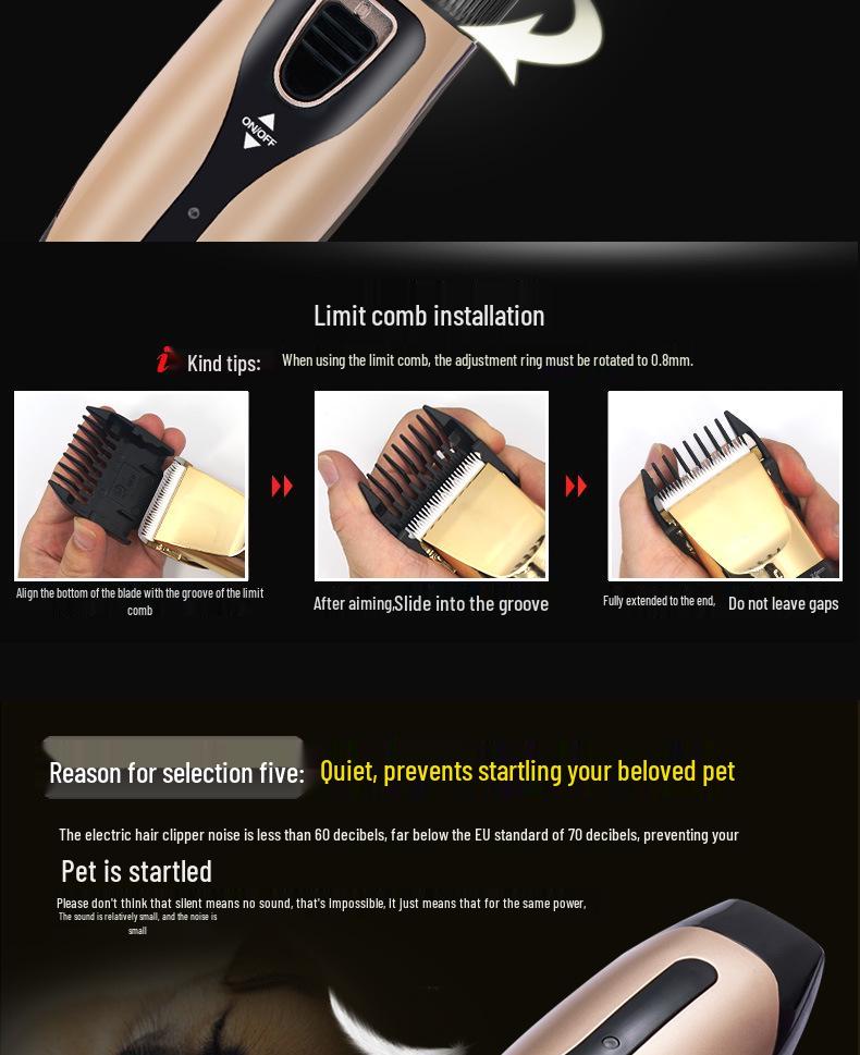 Pet Electric Hair Clippers for Dogs and Cats