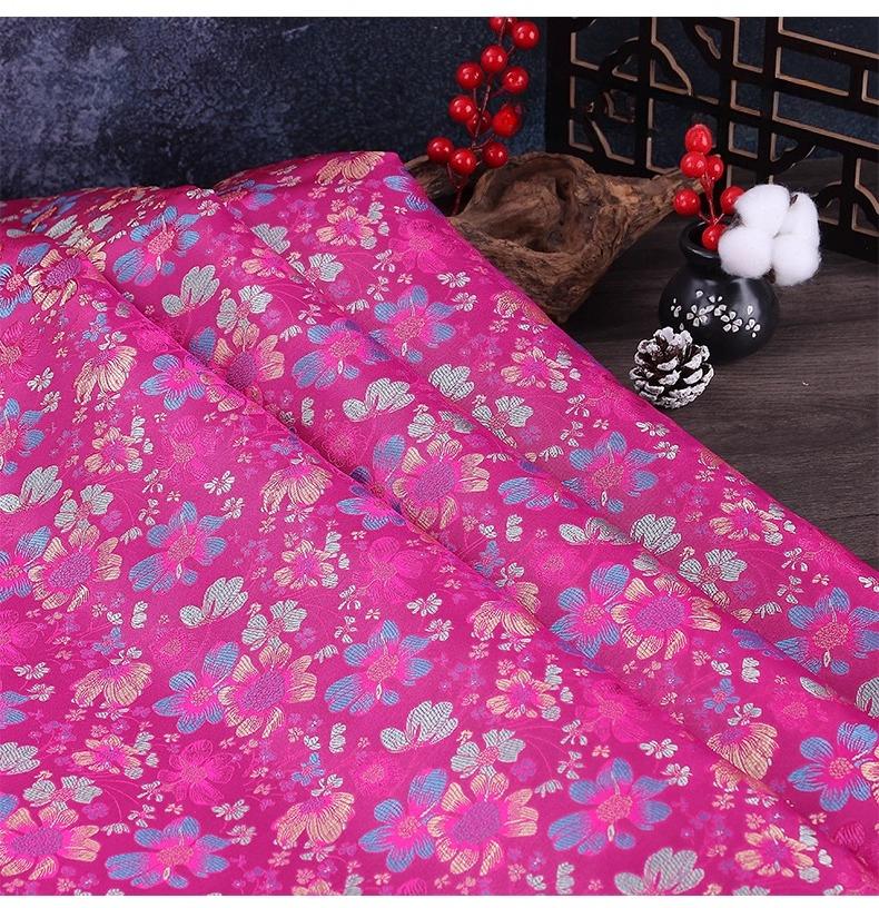 100x150cm Brocade Pattern Garment Fabric Satin Jacquard Designer Fabrics for Sewing Cheongsam Diy Patchwork Cloth