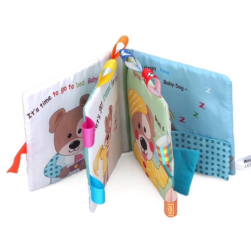 Buy Infant Cloth Book Animal Pattern Baby Soft Activity Crinkle Cloth ...