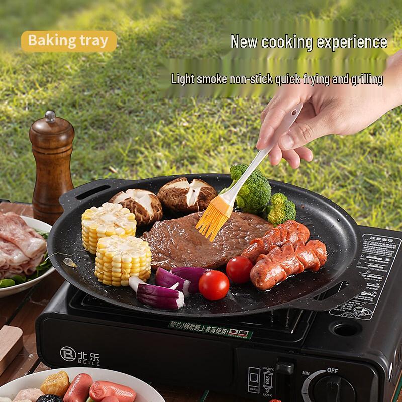 ZISIZ Outdoor Iron Griddle Pan