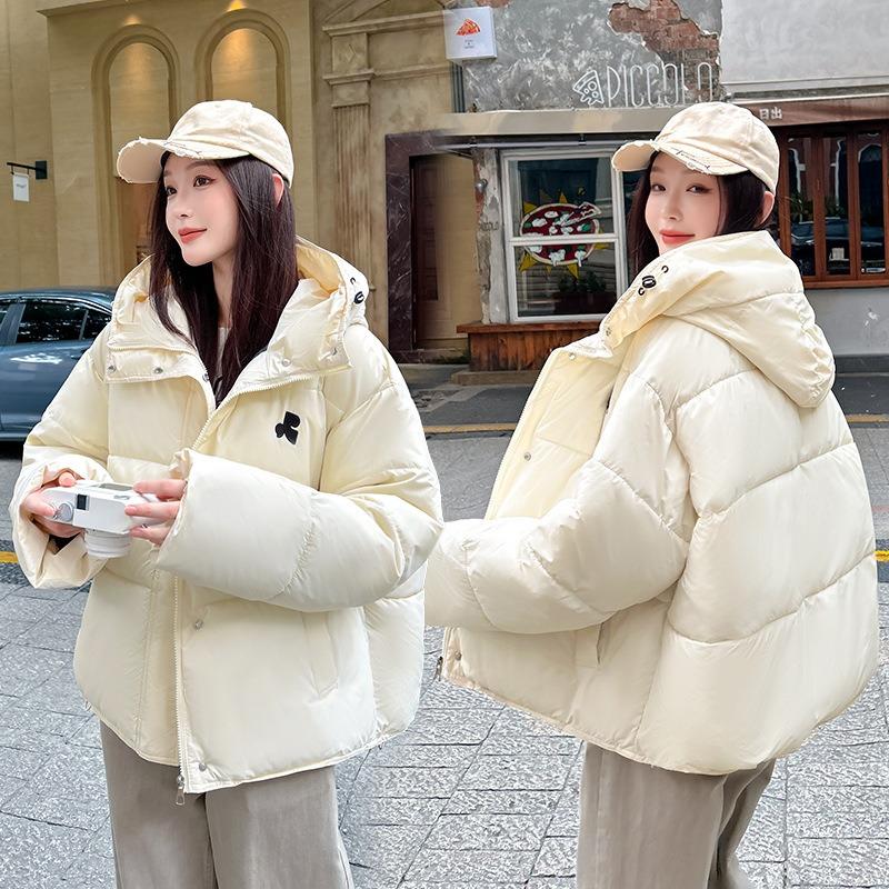 Loose hooded bread clothes women's spring new design sense thickened warm cotton clothes short jacket