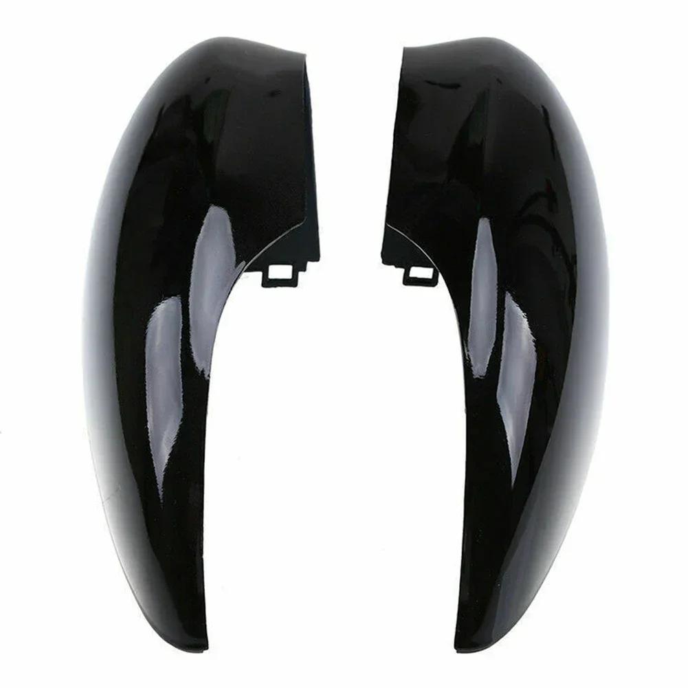Gloss Black Side Mirror Cover Glossy Black Pair Right&Left ABS Door Wing Mirror Cover Cap Mirror Cover Brand New
