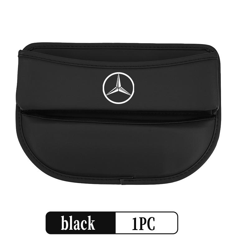 AABCR1 For Benz Car Seat Gap Storage Box Leather Storage Pocket Keys Card Phone Holder Accessories AMG Exclusive W204 W222 W205 W203