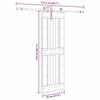 VidaXL Sliding Door and Hardware Kit 70x210 Cm Solid Pine 3332718