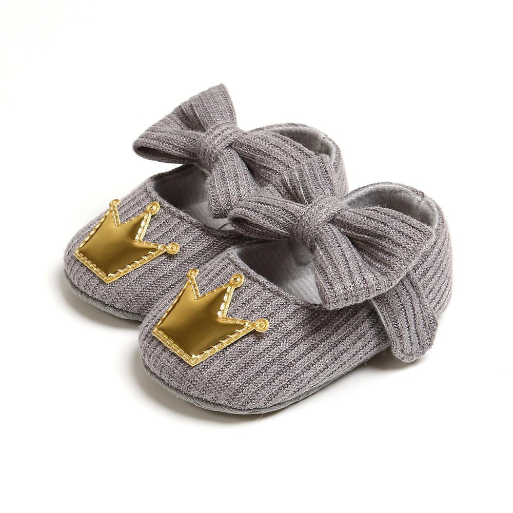 MYGGPP Woolen Baby Princess Schuhe Babyschuhe Schuhe mit weichem Boden Kleine Babyschuhe Frühlings- und Herbstmodelle