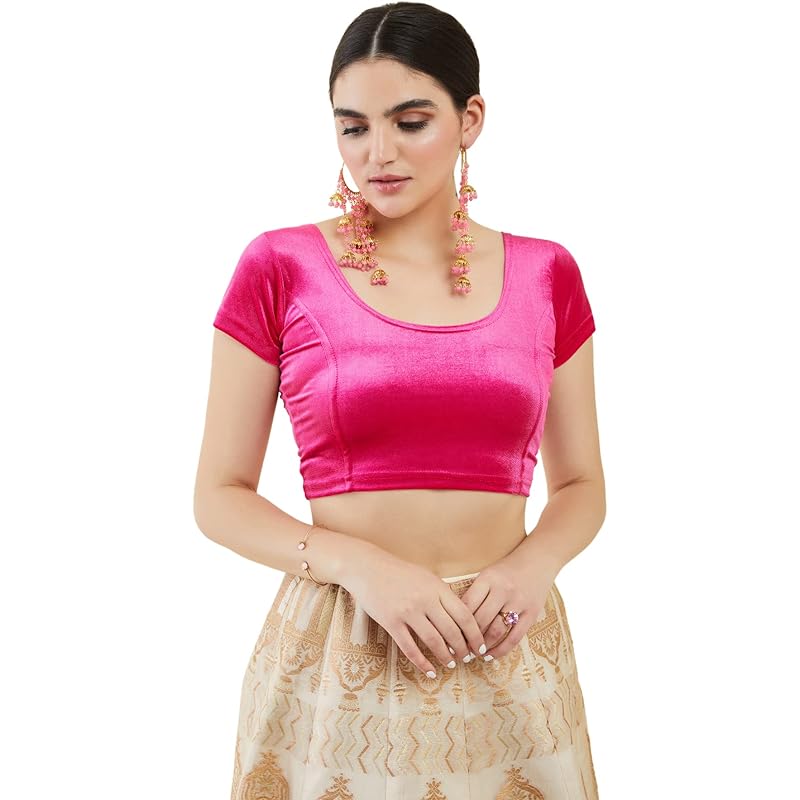 Soch Velvet Fuchsia Princess Cut Blouse