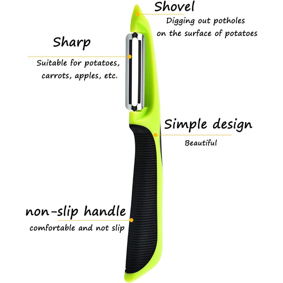 Potato Peelers Vegetable and Fruit Peeler Multifunction Vegetable Peeler Universal Peeler Convenient Anti-Slip Handle Potato/Carrot/Fruit Peeler 2pcs