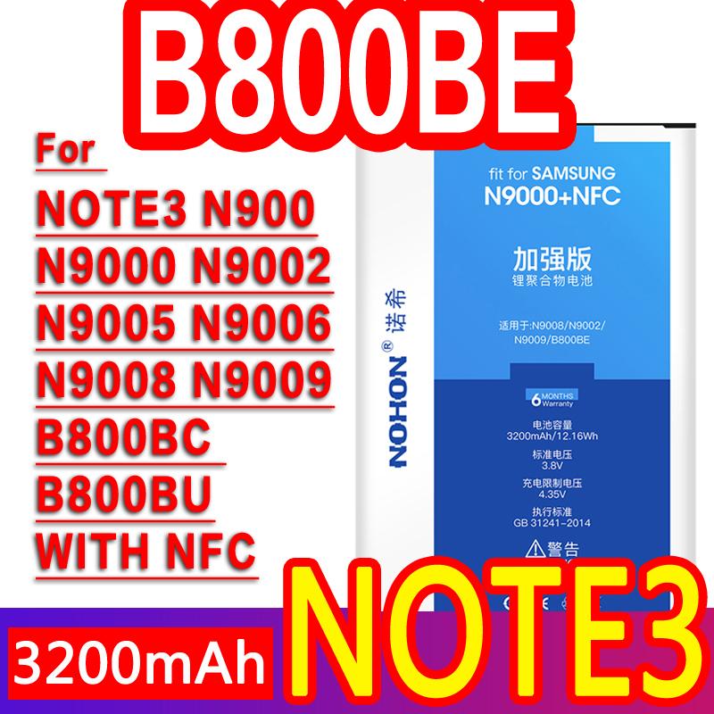 NOHON Battery For Samsung Galaxy S10 S9 S8 Plus S7 S6 Edge Plus S5 S4 NFC S3 S10X Note 8 4 3 Replacement Lithium Polymer Battery