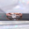 Huitan Wedding Band Eternity Rings Women Brilliant Round Zirconia Luxury Engagement Rings Thin Elegant Female Zircon Drop Ship