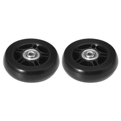 1 Pair Trolley Case Wheels Luggage Suitcase Replacement Wheels Mute with Metal Bearings Axles Screw Wheels Bearings Repair Kits