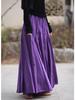 Spring/Summer Cotton Double-Layer Fishtail Midi Skirt - Cool Lotus Step Design, Available In 4 Colors