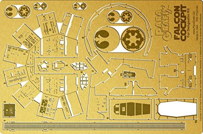 

Paragrafix DeAgostini Millennium Falcon Кабина Фототравление Наклейки Набор 1/43 & [Б/У]