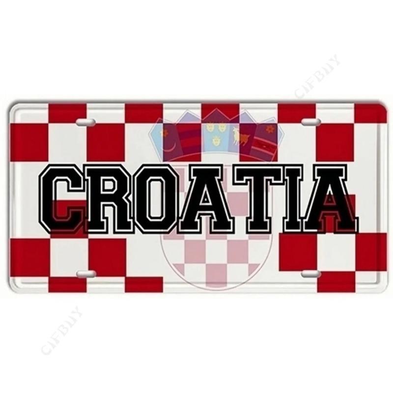 Souvenir Metal License Plate, Custom Auto Sign 15x30cm