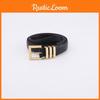 Metal Polished Buckle Classic Belt For Womens Casual Versatile Fit Adjustable