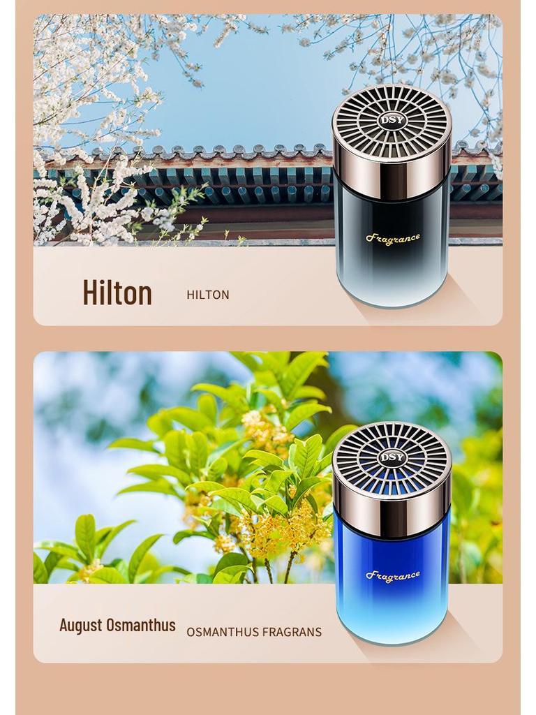 2024 Men's Solid Car Perfume by Hilton – Long-lasting Light Fragrance for Car Interiors