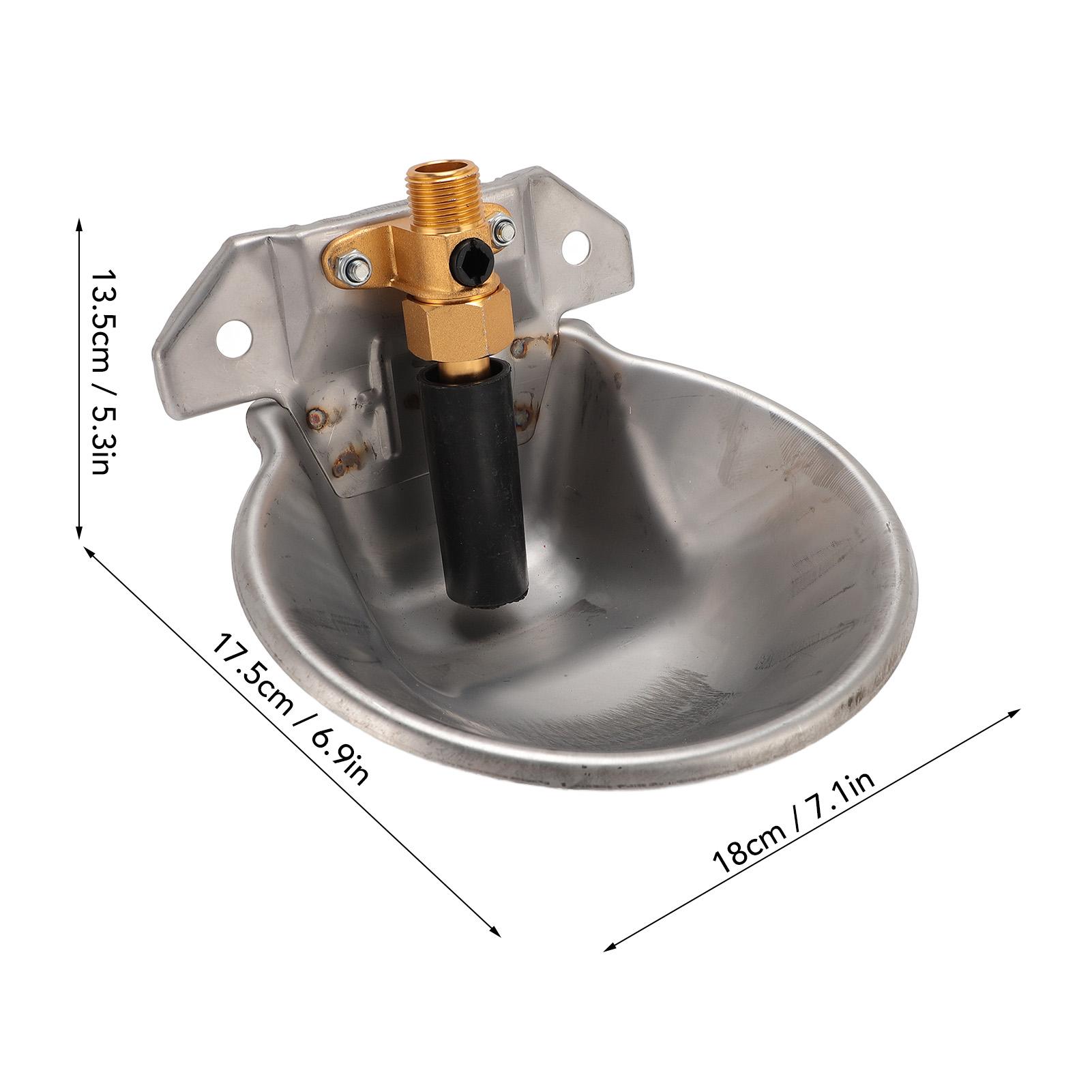 Automatic Water Bowl for Sheep Stainless Steel Farm Water Troughs Goat Waterer Fountain with Valve Touch Switch