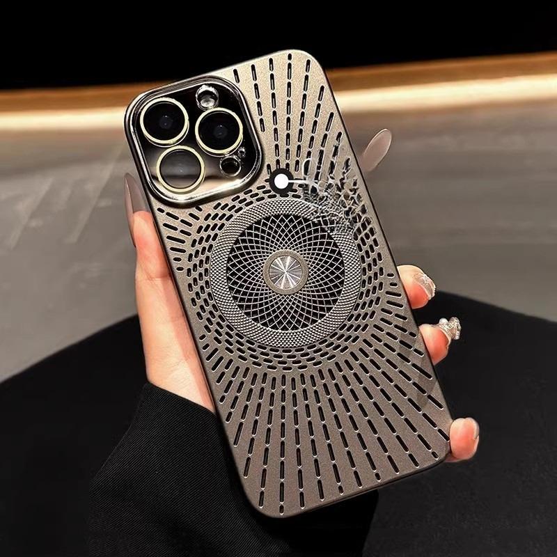 Cool Heat Dissipation Suitable for Apple 16ProMax Magnetic Phone Case IPhone 15 Full Pack Breathable Hole 14 Protective Case