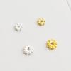 S925 Silver Gold-Plated Round Bead Spacer for DIY Bracelets and Jewelry Accessories