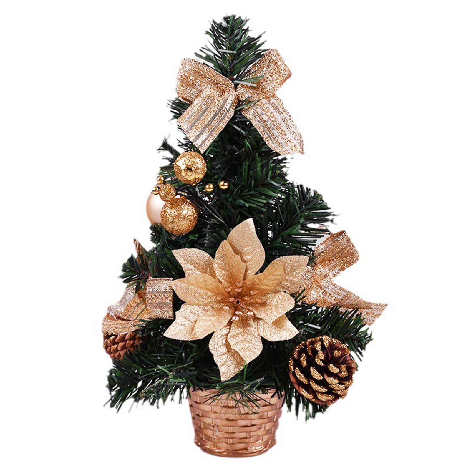 

50cm Christmas Tree Simulation With Nut Christmas Decorations, Window Display And Table Display золотий