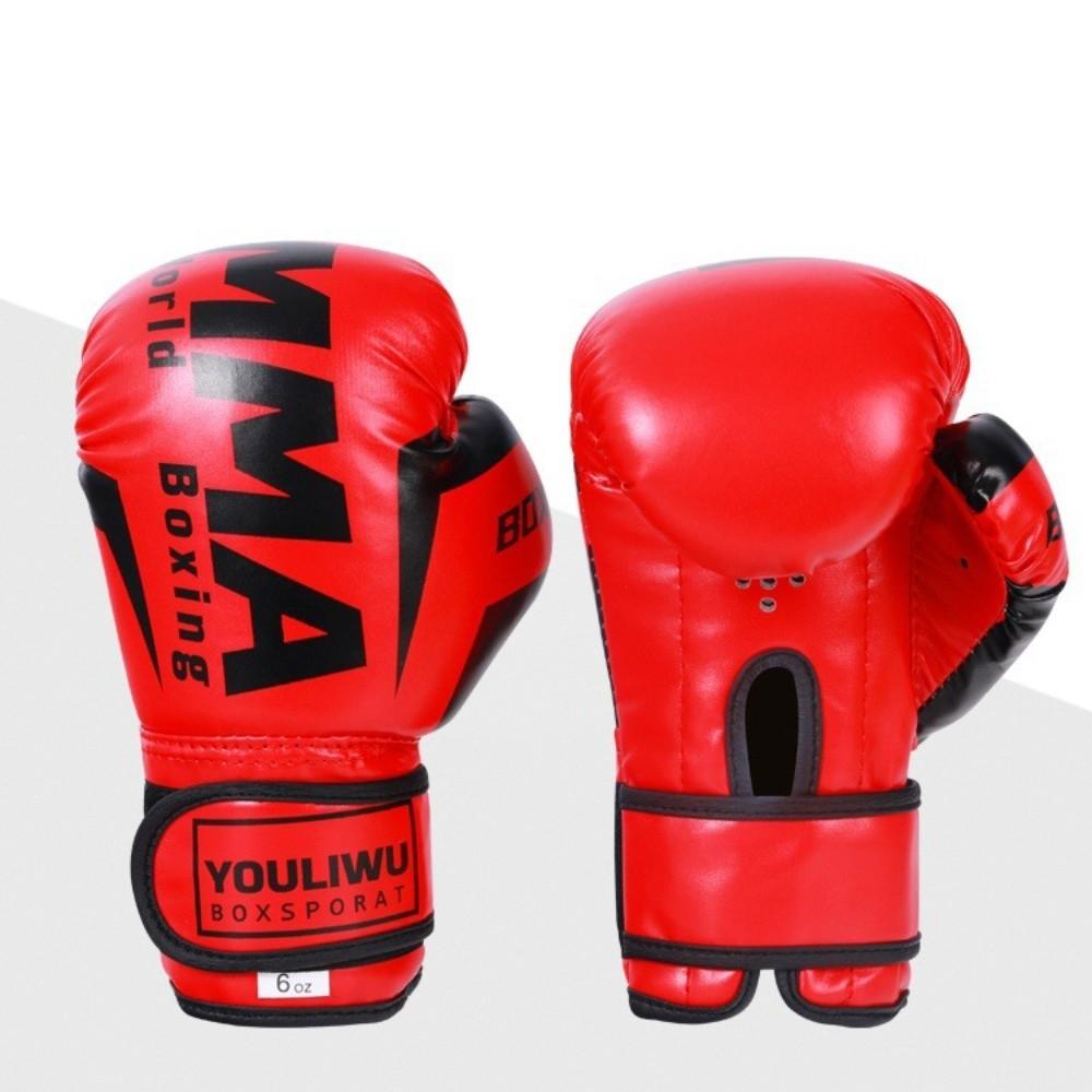 PU Leather Boxing Gloves Breathable Punching Training Gloves Protection Kickboxing Gloves  Sparring