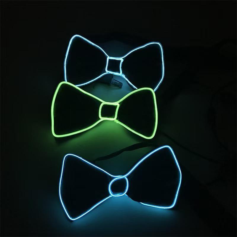 Glowing Butterfly Knot Suitable For Christmas Party Led Glowing Bow Tie Performance Props Festive Costumes Special Use
