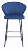 Gatta Stool - Navy Blue Velvet / Black Legs X 2