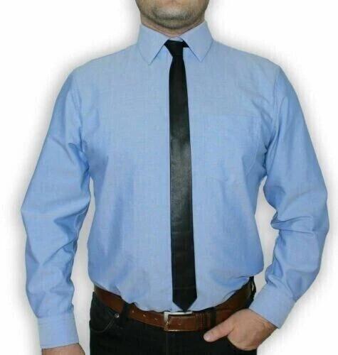 

Галстук Настоящий Высококачественный Свадебный Наряд Мужской Черный 100% Шея Ручная Работа Кожа чёрный