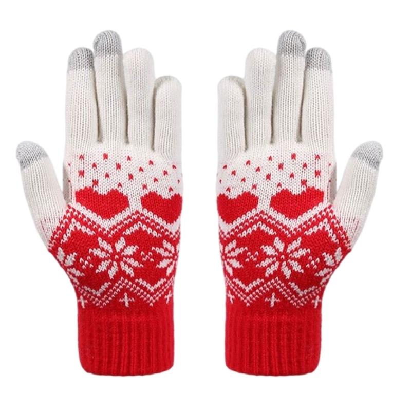 Outdoor Winter Gloves for Daily Walks, Phone-Ready Fingertips, Jacquard Detail and Wrist Rib Comfort for Adults