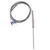 BAAU Steel Temperature Probe Pt100 RTD Sensor Cable 2M 98 Mm 3 Wires -50 - 400 Celsius