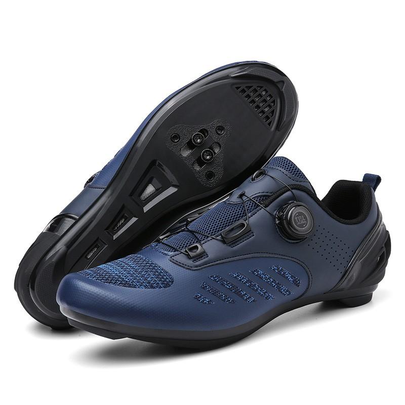Scarpe da Ciclismo da Uomo Tomaia in Rete Senza Tacchette MTB Bici da Strada Trainer Indoor Unisex Leggere