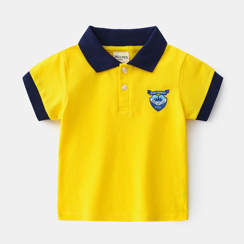 Kids Cartoon Polo Shirt Short Sleeve Printed Collared T Shirt Casual Summer Top Fashion Clothing for Toddler and Children Boys and Girls
