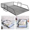 Desktop Tray Organizer Document Letter File Rack Iron Storage Bookshelf Office Supply