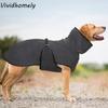 Solid Color Warm Winter Dog Clothes Thickened High-Neck Dogs Calming Jacket Soft Windproof Dog Anxiety Vest Walking
