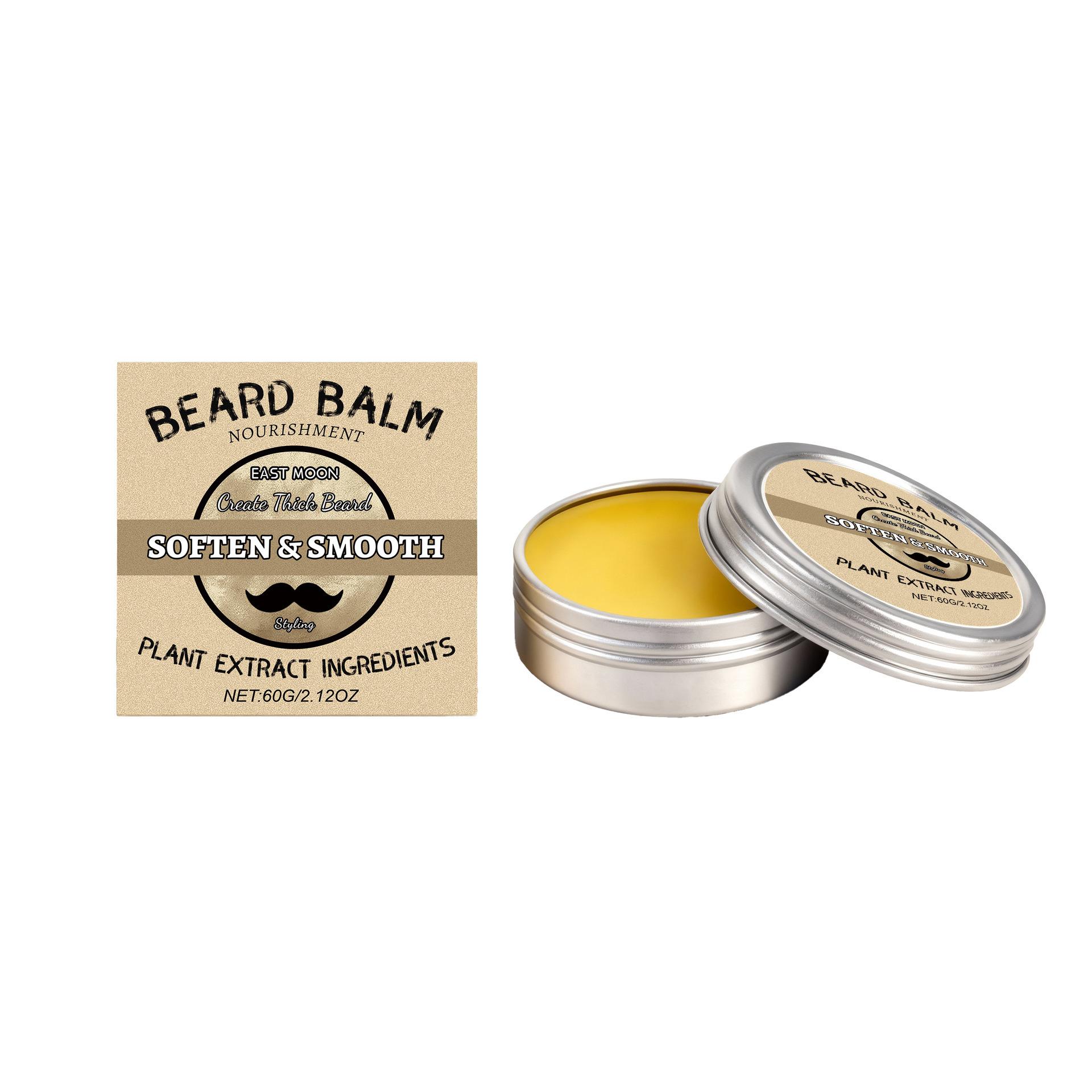 East Moon Men s Beard Care Wax Smooth Shiny Refreshing Non-Sticky Daily Beard Grooming Wax 1