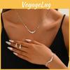 Water Drop Wedding Necklace Set With Geometric Pendant For Bridal Jewelry Collection