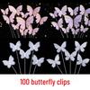 Gold-Edged Butterfly Cake Decorations - Creative Pink Insert Cards for Goddess Birthday