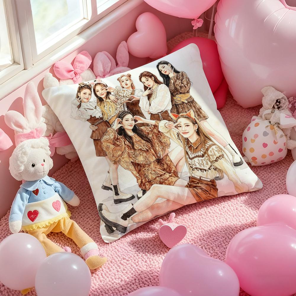Kpop TTTTRIBE Cushion Cover Pattern Printed Pillowcase for Living Room Sofa Cushion Cover Bedroom Decor