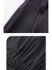 Summer 2025 Women's High-Waisted Gray Wide-Leg Pants - Slimming, Floor-Length, Drapey, Loose, Casual Straight-Leg Design.