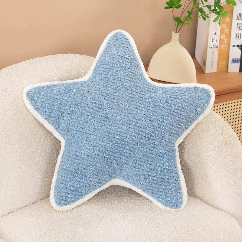 Star-Shaped Lumbar Support Pillow - Plush Cushion for Kids' Room or Sofa Décor