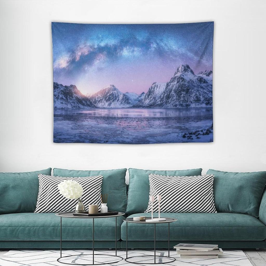 Japanese Tapestry Cherry Blossom Crane Sea Wave Fuji Mountain Red Sun Pattern Printed Wall Tapestry Painting Wall Hanging for