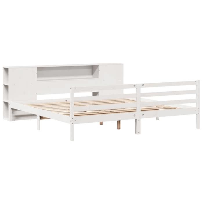 VidaXL Bunk Bed Frame Without Mattress White 180x200 Cm Solid Pine Wood 3321859