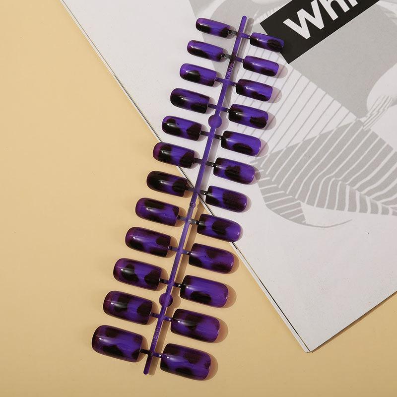 Cat Eye Leopard Striped Nail Art Patch Wearing Nail Finished Strip 24 Pieces of Fake Nails