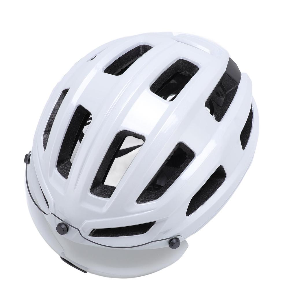Bike Helmet with Magnetic Photochromic Goggles PC EPS Windproof Impact Proof Lightweight Breathable Cycling Helmet for